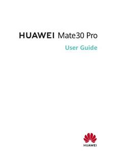Huawei Mate 30 Pro manual. Tablet Instructions.